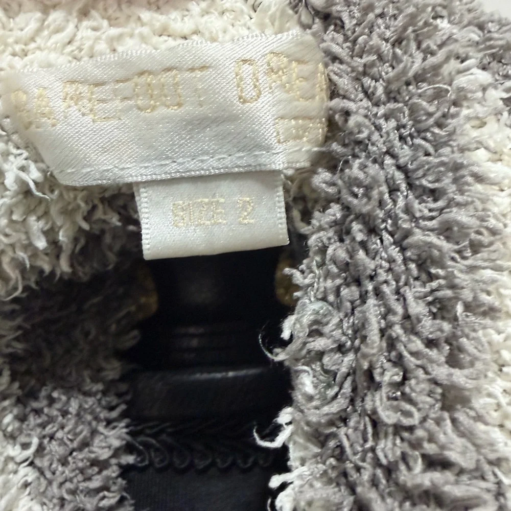 Barefoot Dreams Gray and Cream Striped Robe